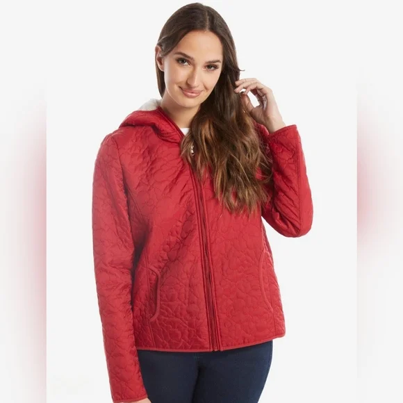 Disney MINNIE MOUSE Women's Red Puffer Jacket - Picture 2 of 8